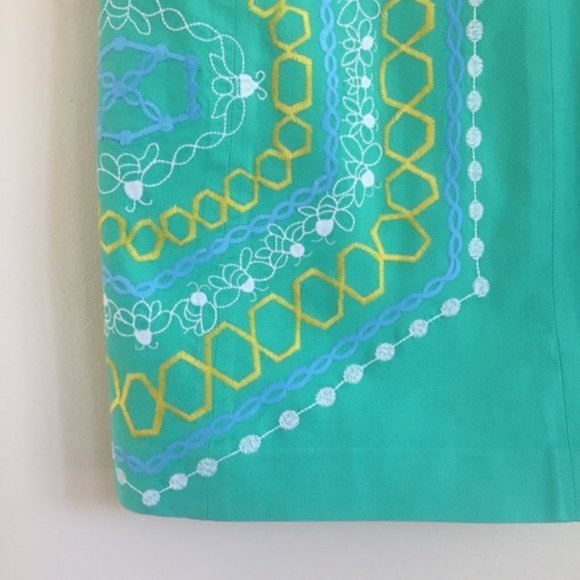 ~SOLD ~LILLY PULITZER Green Strapless Bowen Dress - Picture 7 of 8